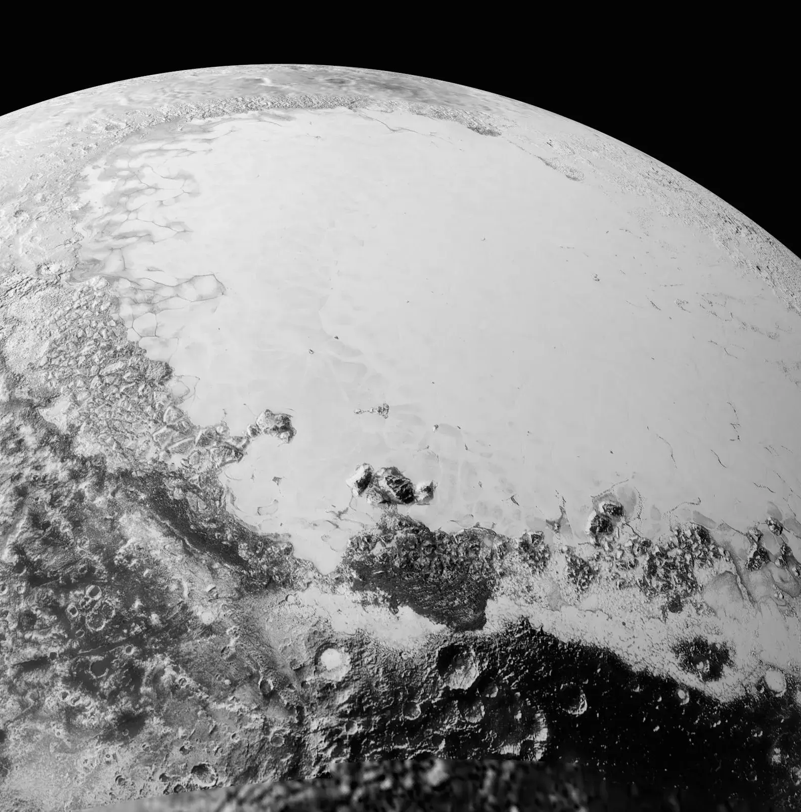 High-resolution mosaic of Pluto's surface